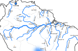 アマゾン川の地図